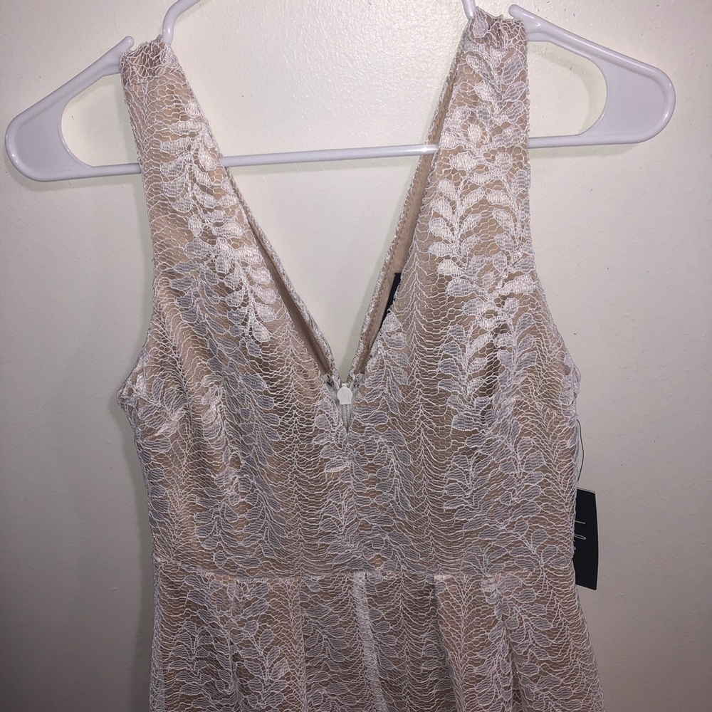 Lulu’s All of my heart white Lace Vacation Travel Beach Skater Mini Dress Size S - Picture 5 of 8